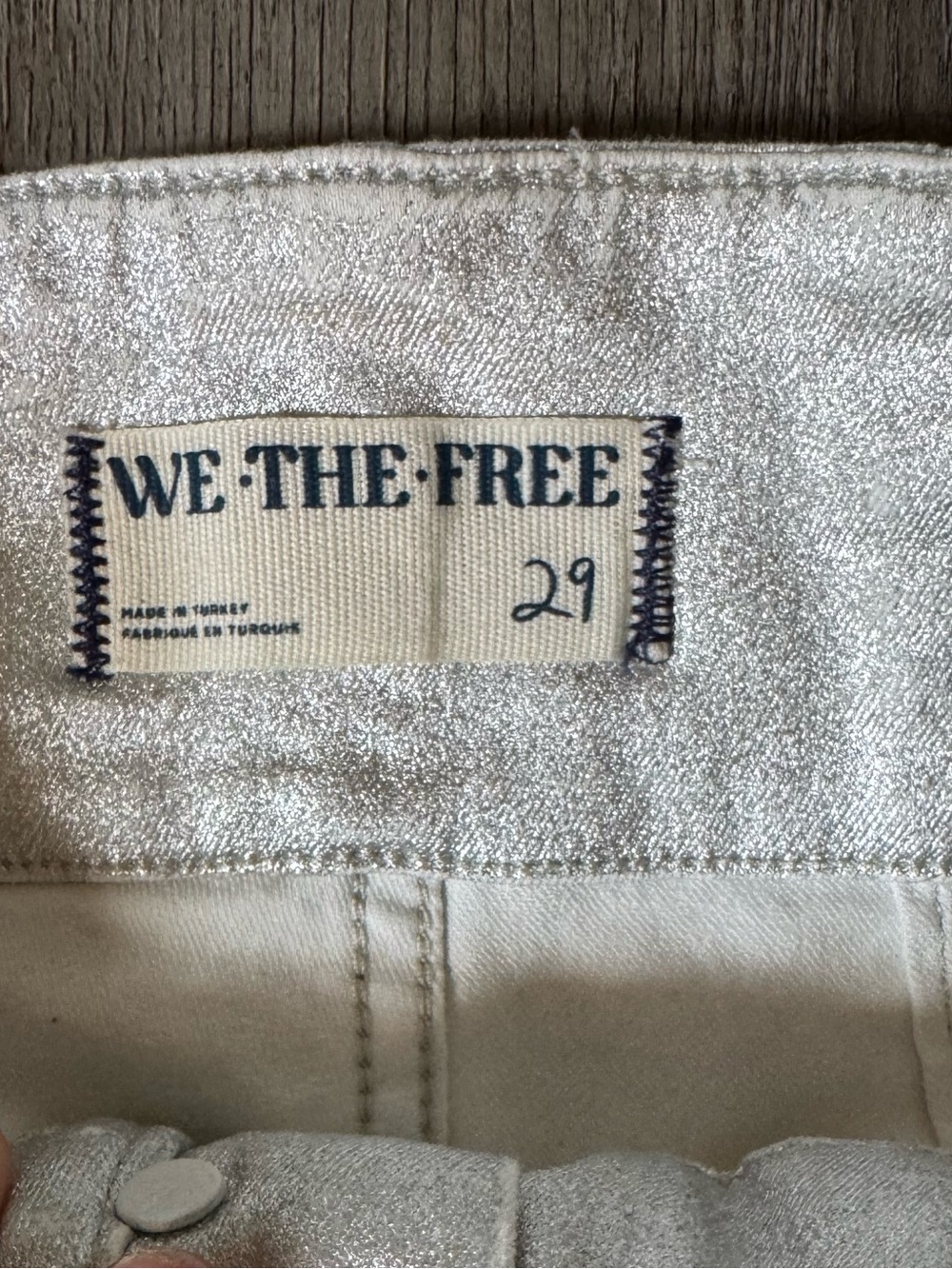 Free People We The Free Jayde Metallic Flare Jeans - Picture 5 of 7